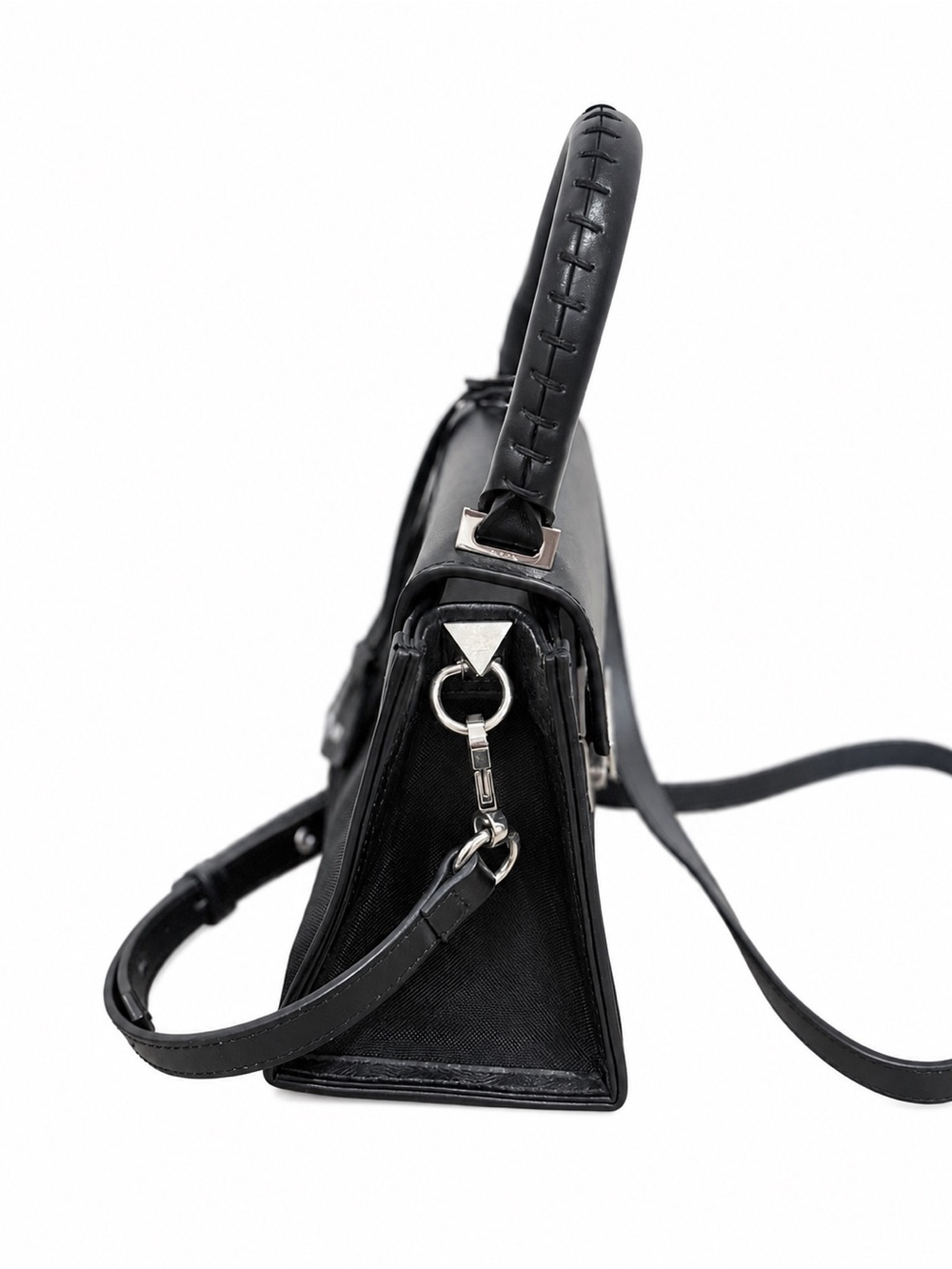 Black Top-Handle Mini Bag - Picture 3 of 5